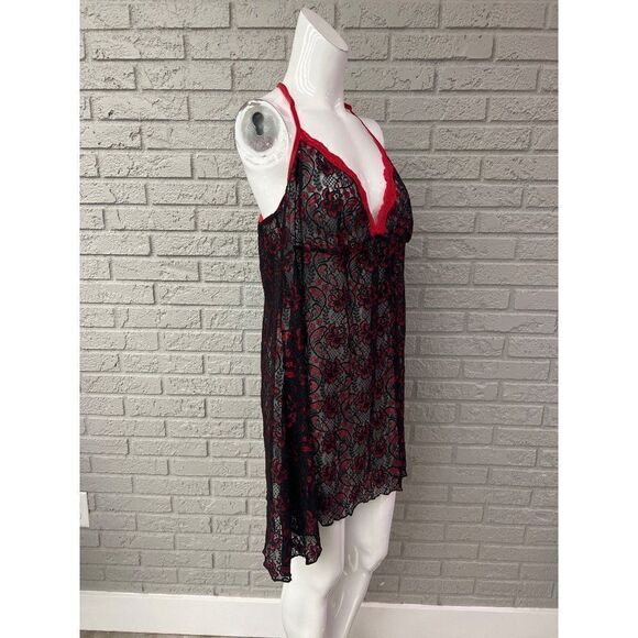Secret Treasures Women’s Plus Black & Red Floral Lace Lingerie/Sleepwear Size 2X - Picture 6 of 10